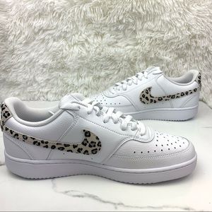 Nike Shoes Nike Court Vision Low Womens White Animal Print